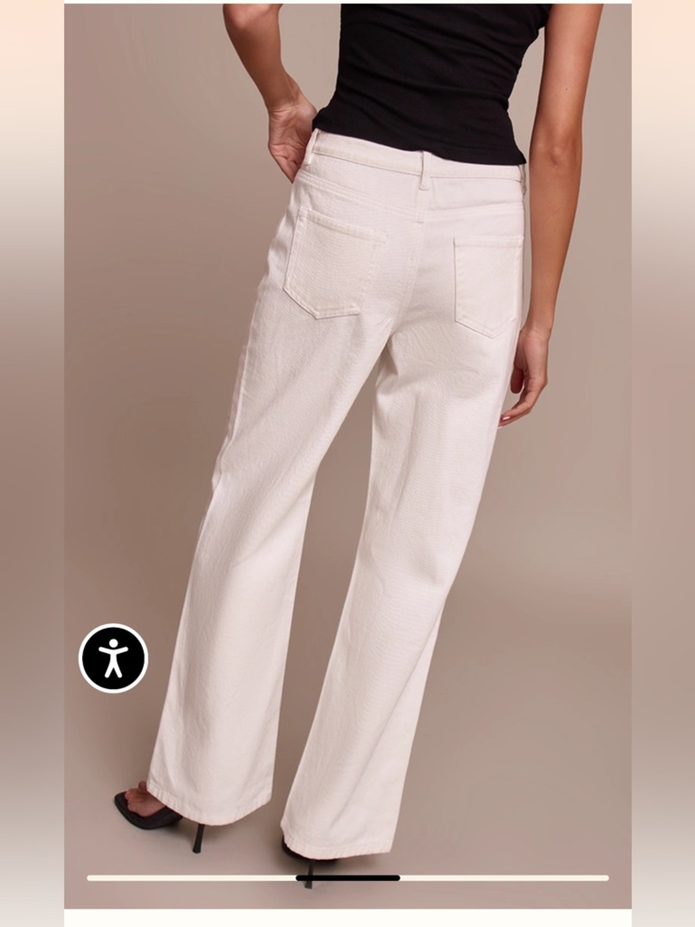 NWT PrettyLittleThing White High Waist Hotfix Straight Leg Denim Jeans - Picture 3 of 8